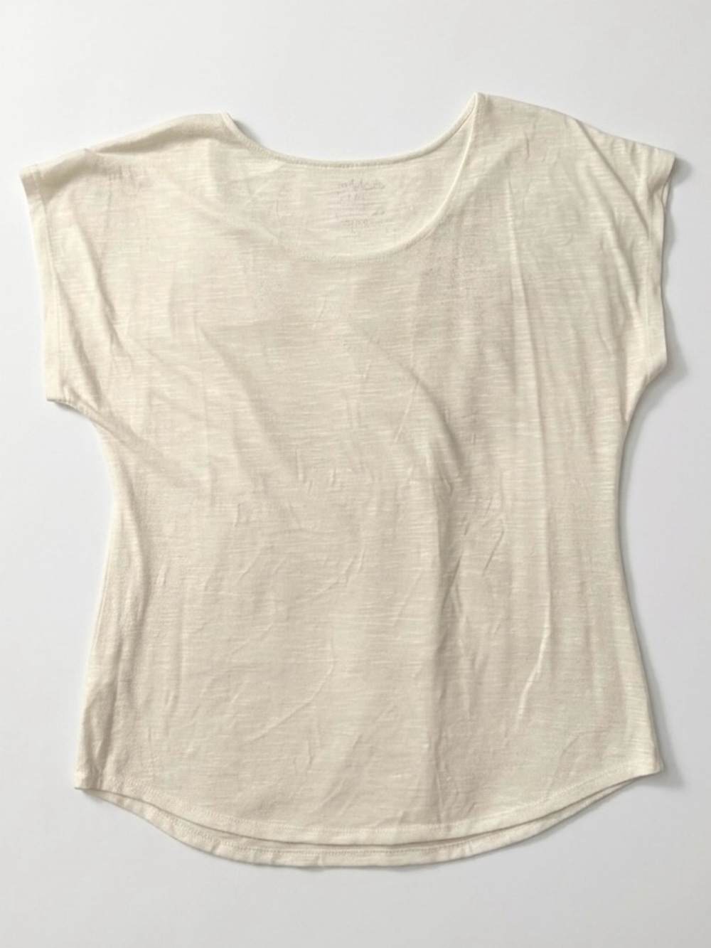 Apt. 9 Cream Tee with Gray Floral Metallic Print - Picture 5 of 8
